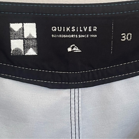 Quiksilver Board Shorts Mens Size 30 Blue Drawstring Summer Beach Casual Stretch - Picture 9 of 16